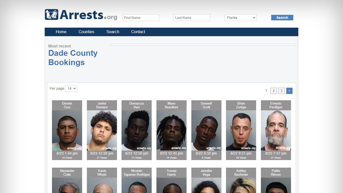 Dade County Arrests and Inmate Search